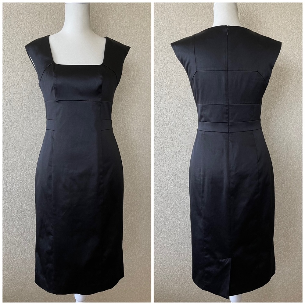 Banana Republic Black Fitted Cap Sleeve Dress - 2P